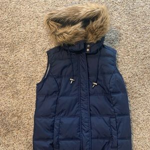 Papermoon Vest with Faux Fur Detachable Hood